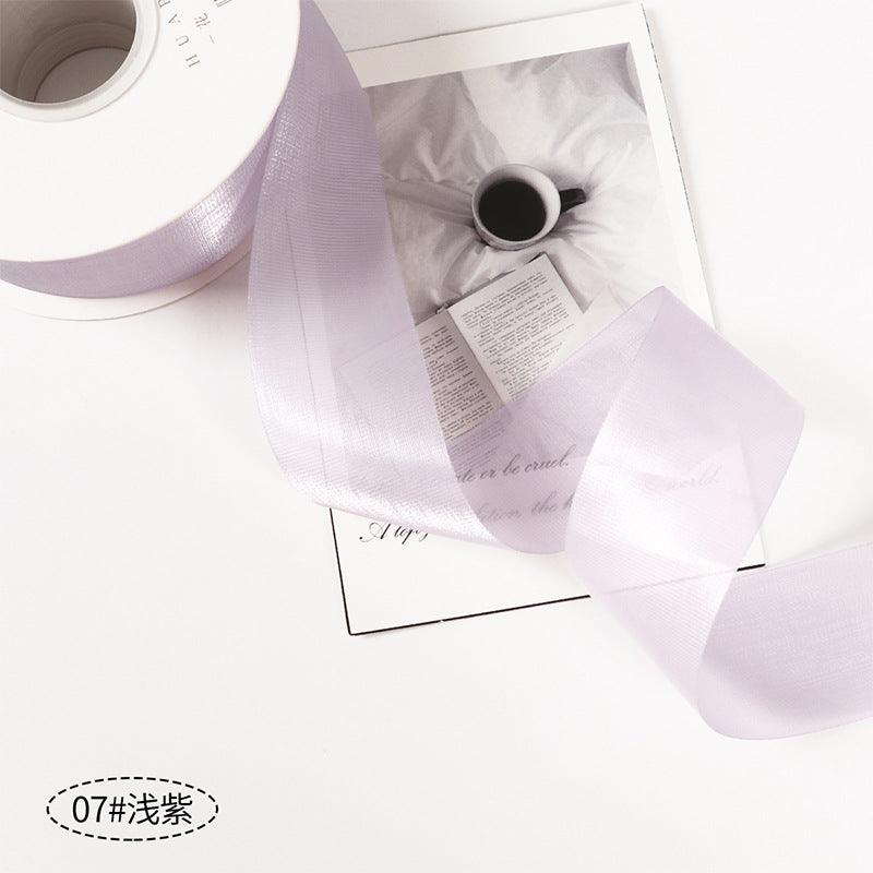 Caron Solid Color Silk Ribbons Flowers Gifts Handmade Diy Decorative Ribbons.