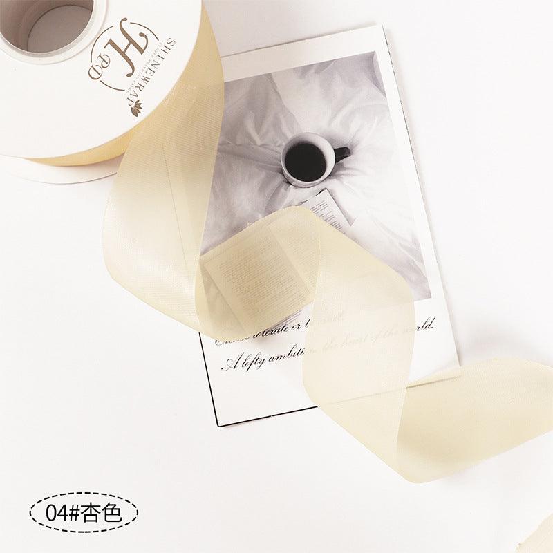 Caron Solid Color Silk Ribbons Flowers Gifts Handmade Diy Decorative Ribbons.