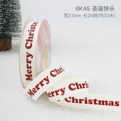 Christmas Gift Ribbon Gift Wrapping Diy Hot Stamping Ribbon - Huayi Flower Wraps