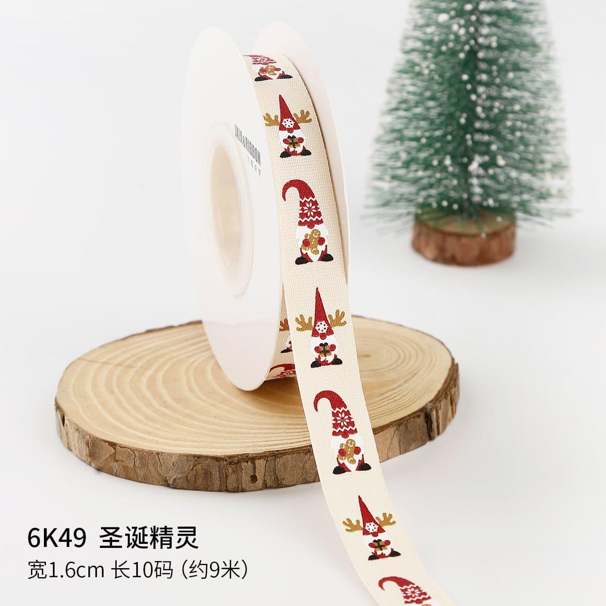 Christmas Gift Ribbon Gift Wrapping Diy Hot Stamping Ribbon - Huayi Flower Wraps