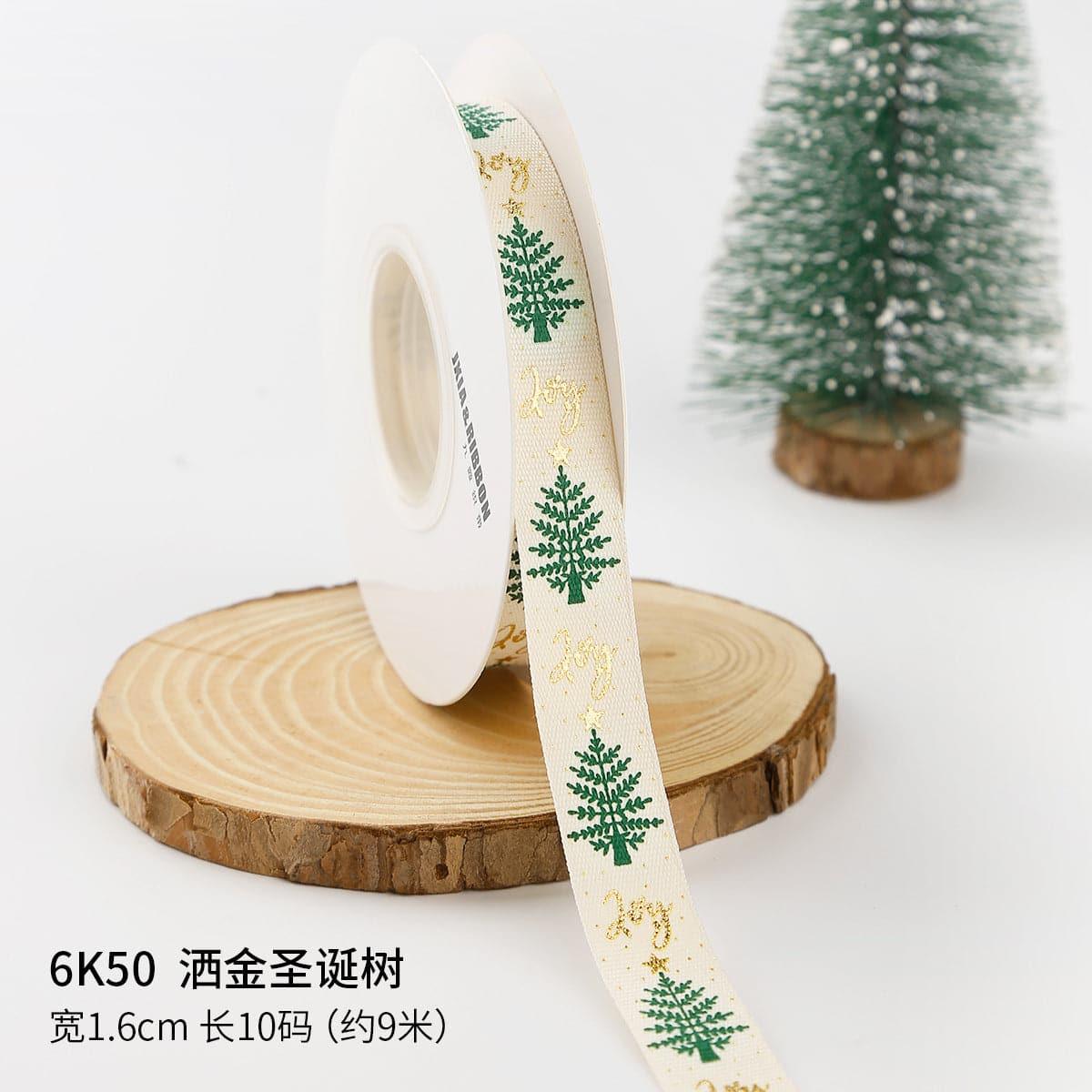 Christmas Gift Ribbon Gift Wrapping Diy Hot Stamping Ribbon - Huayi Flower Wraps