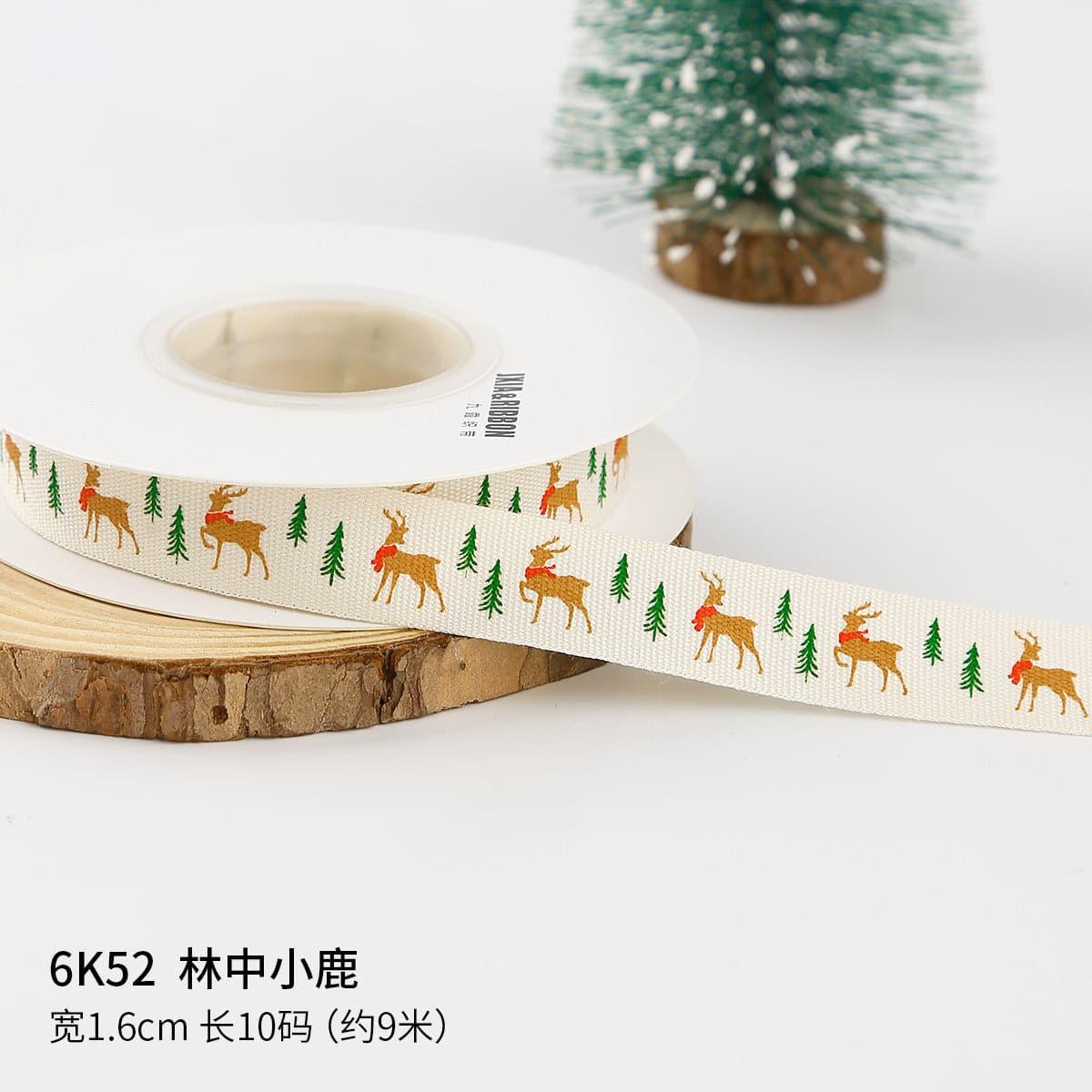 Christmas Gift Ribbon Gift Wrapping Diy Hot Stamping Ribbon - Huayi Flower Wraps