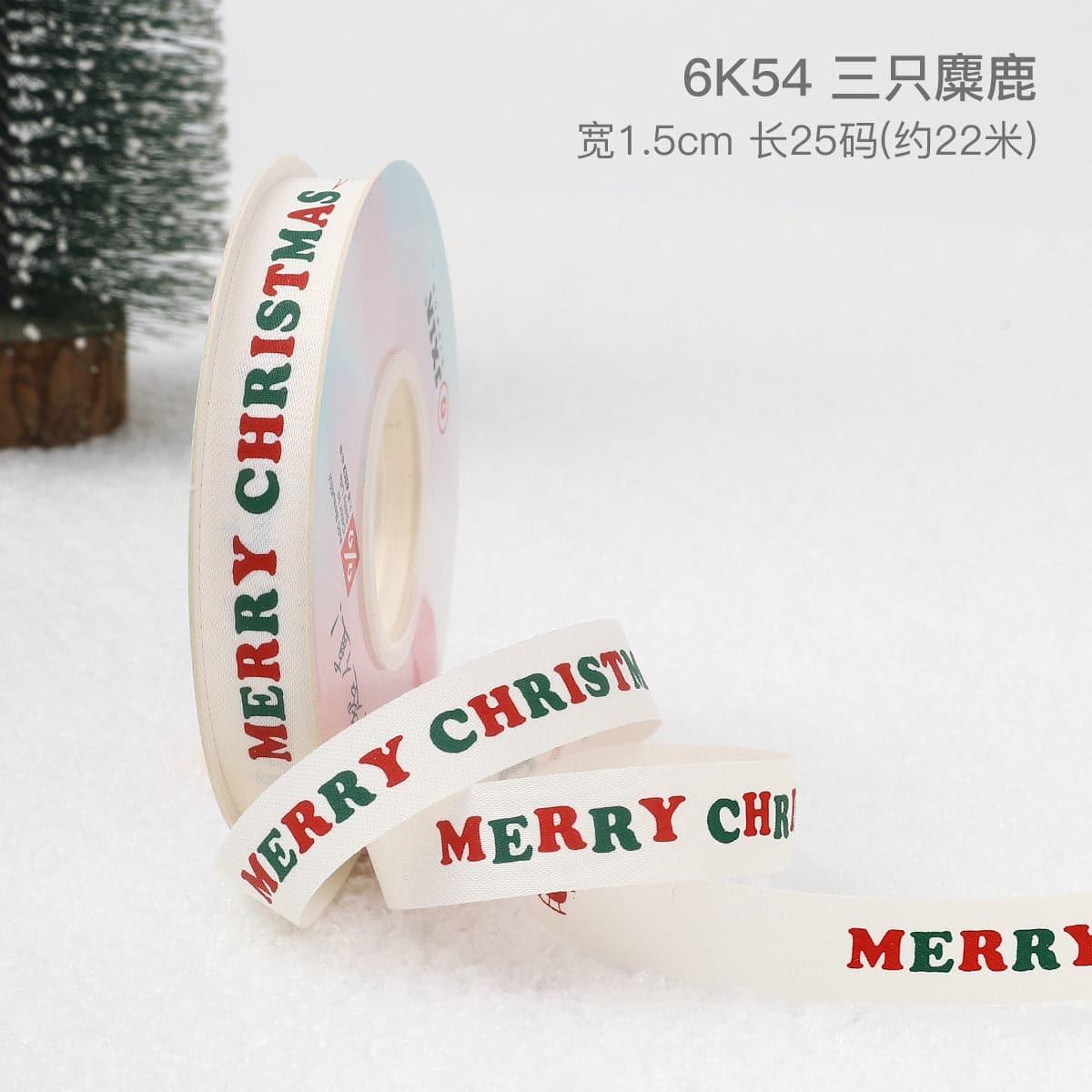 Christmas Gift Ribbon Gift Wrapping Diy Hot Stamping Ribbon - Huayi Flower Wraps