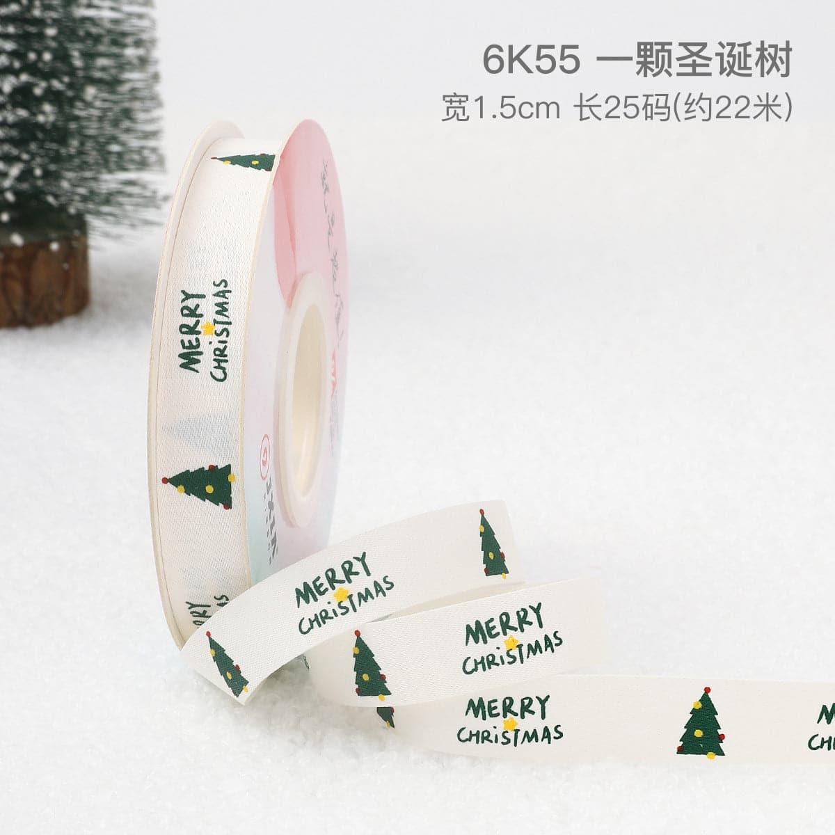 Christmas Gift Ribbon Gift Wrapping Diy Hot Stamping Ribbon - Huayi Flower Wraps