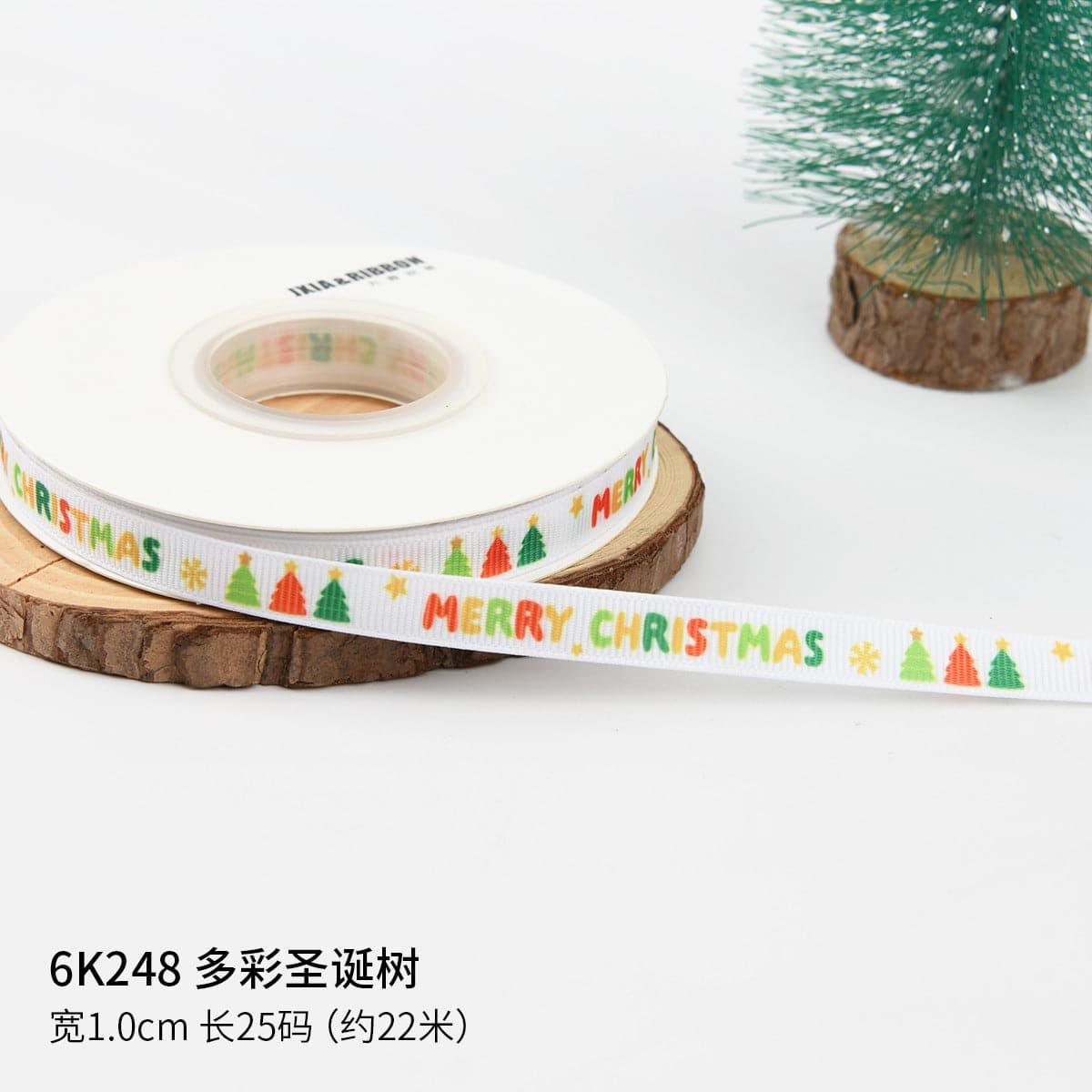 Christmas Gift Ribbon Gift Wrapping Diy Hot Stamping Ribbon - Huayi Flower Wraps