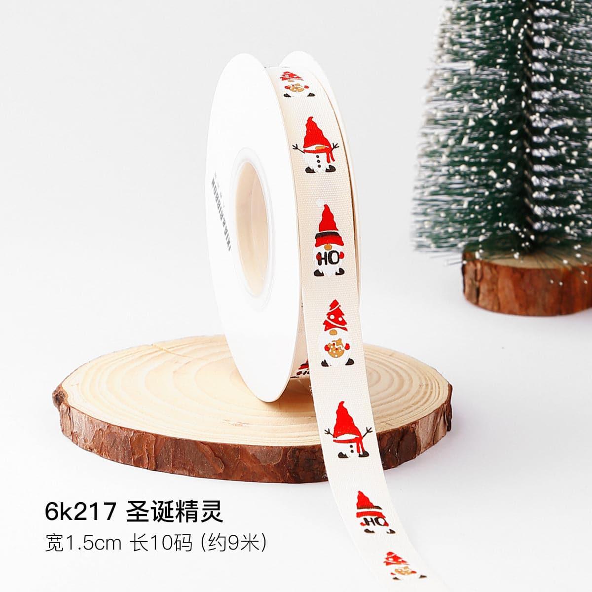 Christmas Gift Ribbon Gift Wrapping Diy Hot Stamping Ribbon - Huayi Flower Wraps