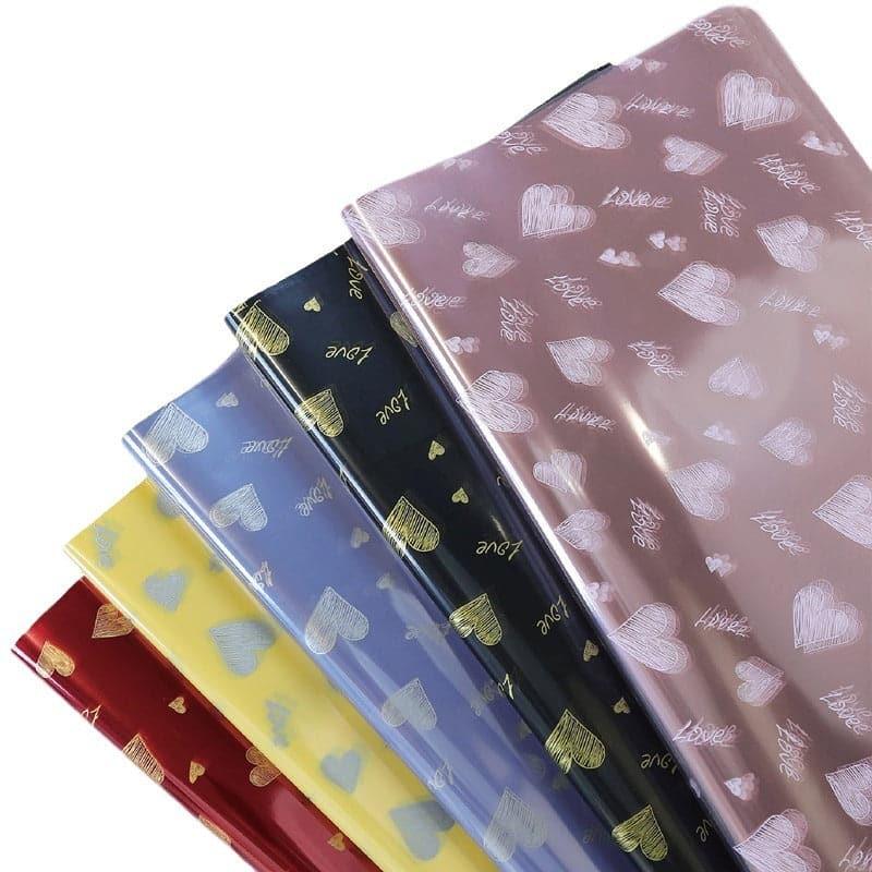 Colored Glass Paper Waterproof Opp Jelly Film Flower Paper,22.8*22.8 Inch-20 Sheets - Huayi Flower Wraps