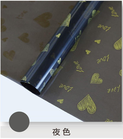 Colored Glass Paper Waterproof Opp Jelly Film Flower Paper,22.8*22.8 Inch-20 Sheets - Huayi Flower Wraps