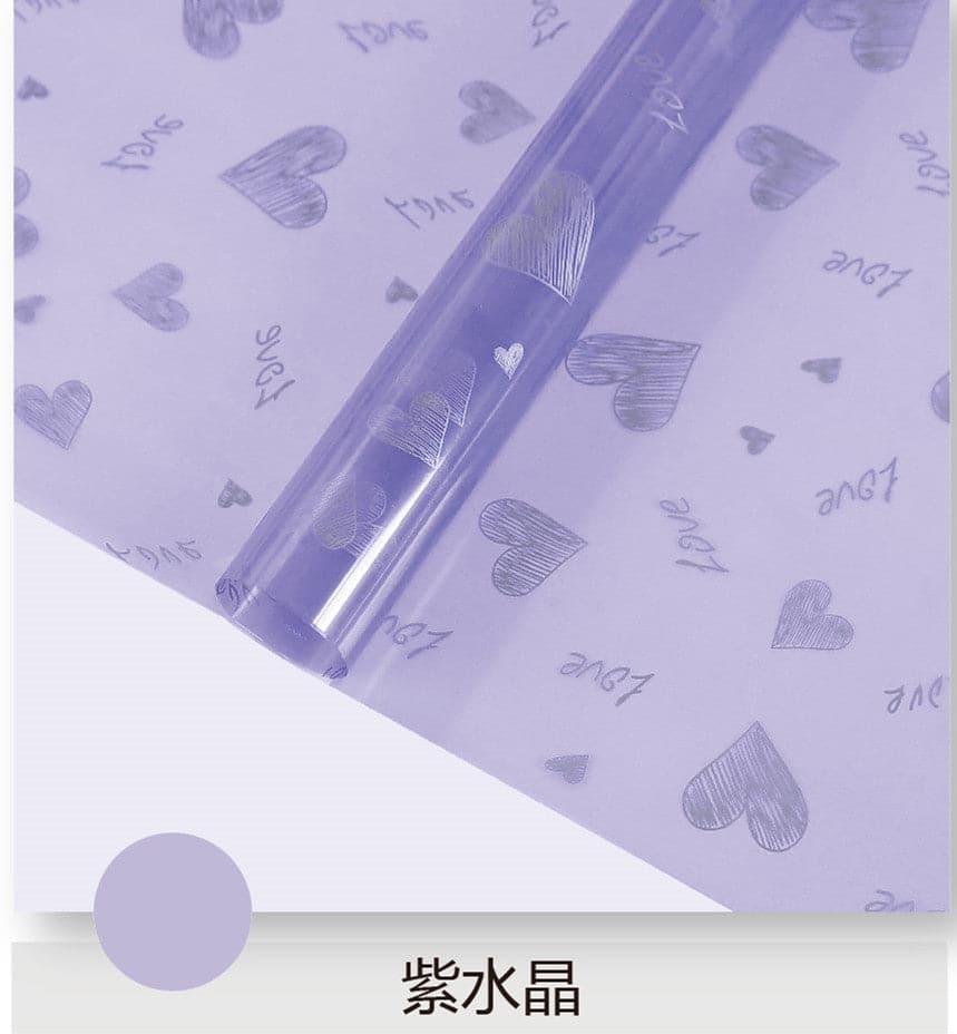 Colored Glass Paper Waterproof Opp Jelly Film Flower Paper,22.8*22.8 Inch-20 Sheets - Huayi Flower Wraps