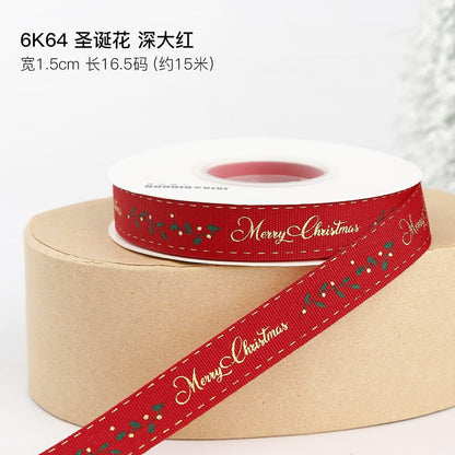 Cross Border Christmas Ribbon Decoration - Huayi Flower Wraps