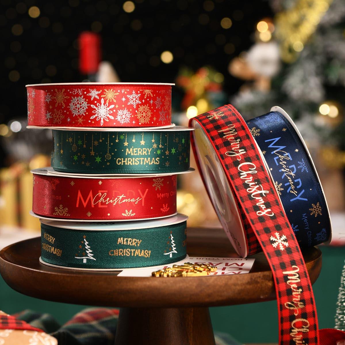 Cross Border Christmas Ribbon Decoration - Huayi Flower Wraps