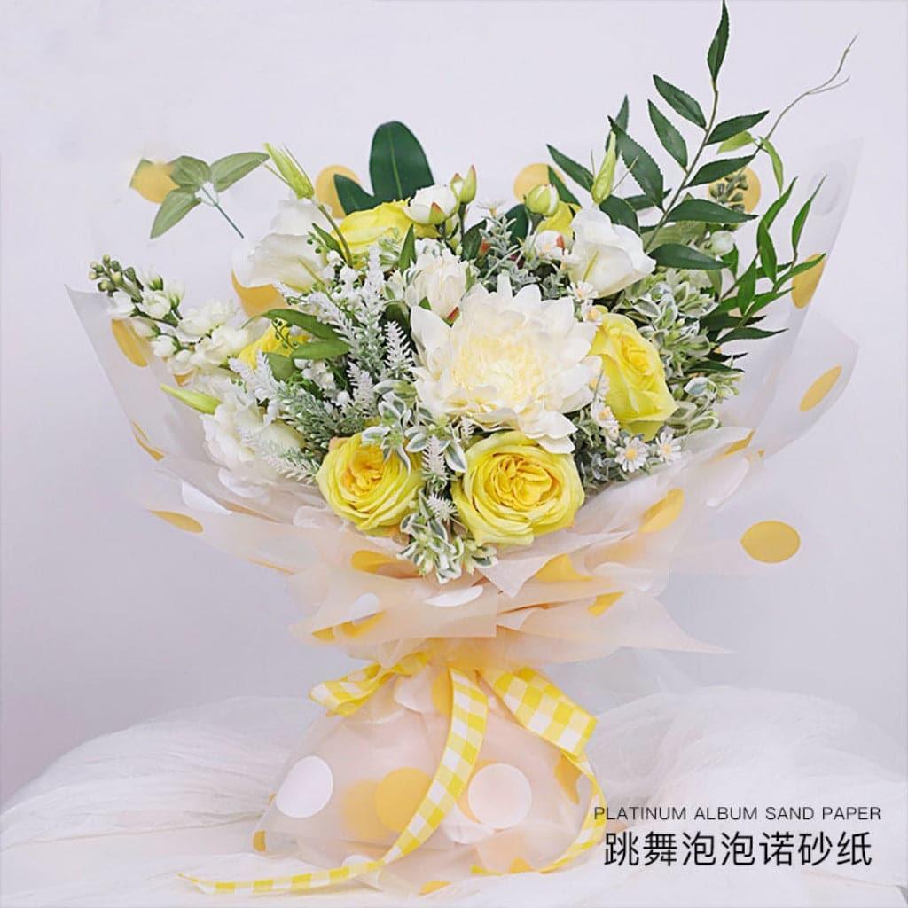 Dancing Bubble Packet Flower Paper,22.8*22.8 inch - 20 sheets - Huayi Flower Wraps