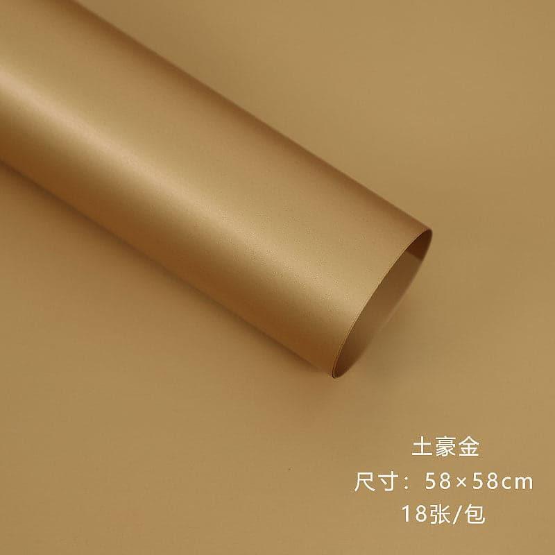 Double Sided Gilded Paper Gilded Eurasian Paper,18 sheets/pack,22.8*22.8 Inch - Huayi Flower Wraps