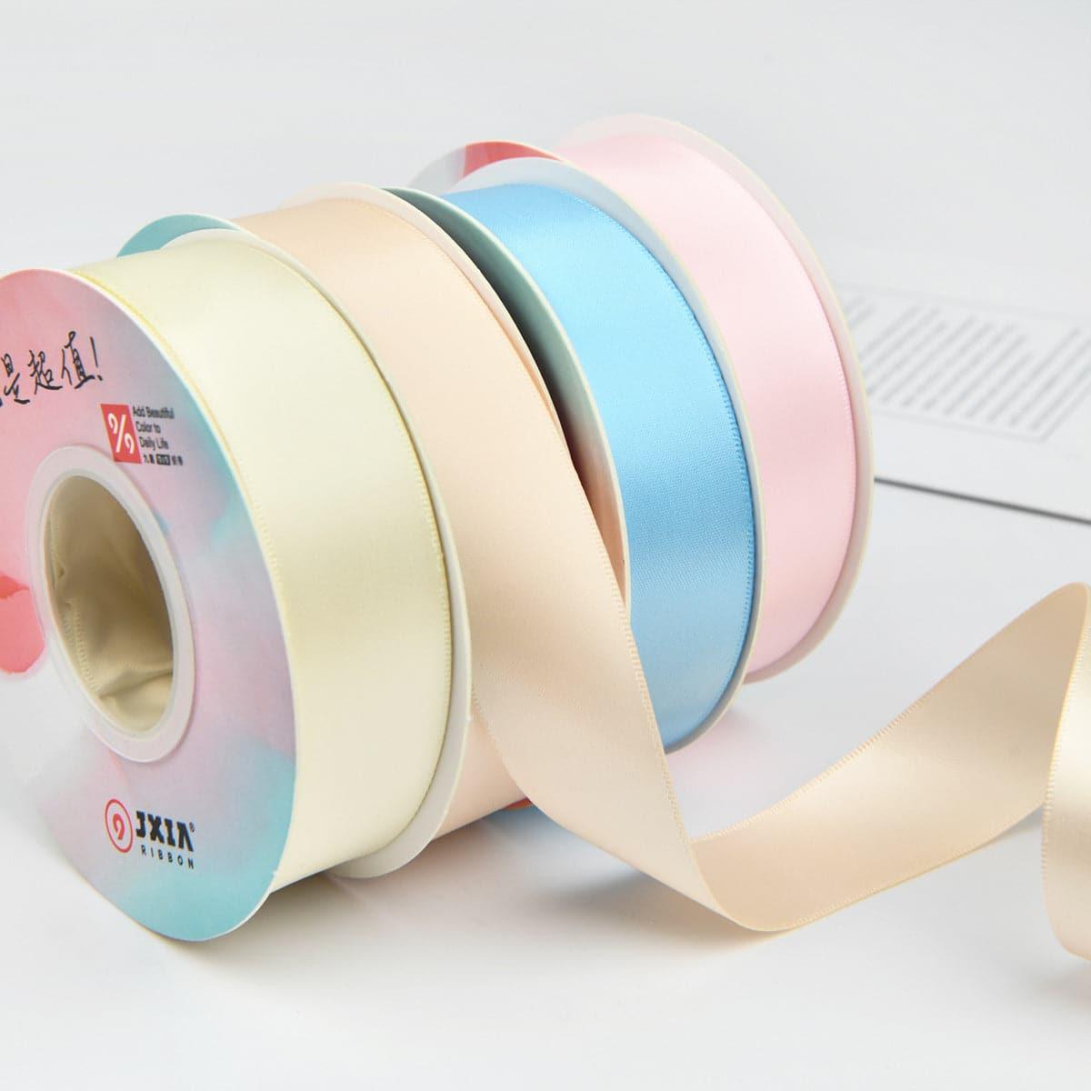 Double-Sided Solid Color Floral Ribbon,0.98 inch* 20yards - Huayi Flower Wraps