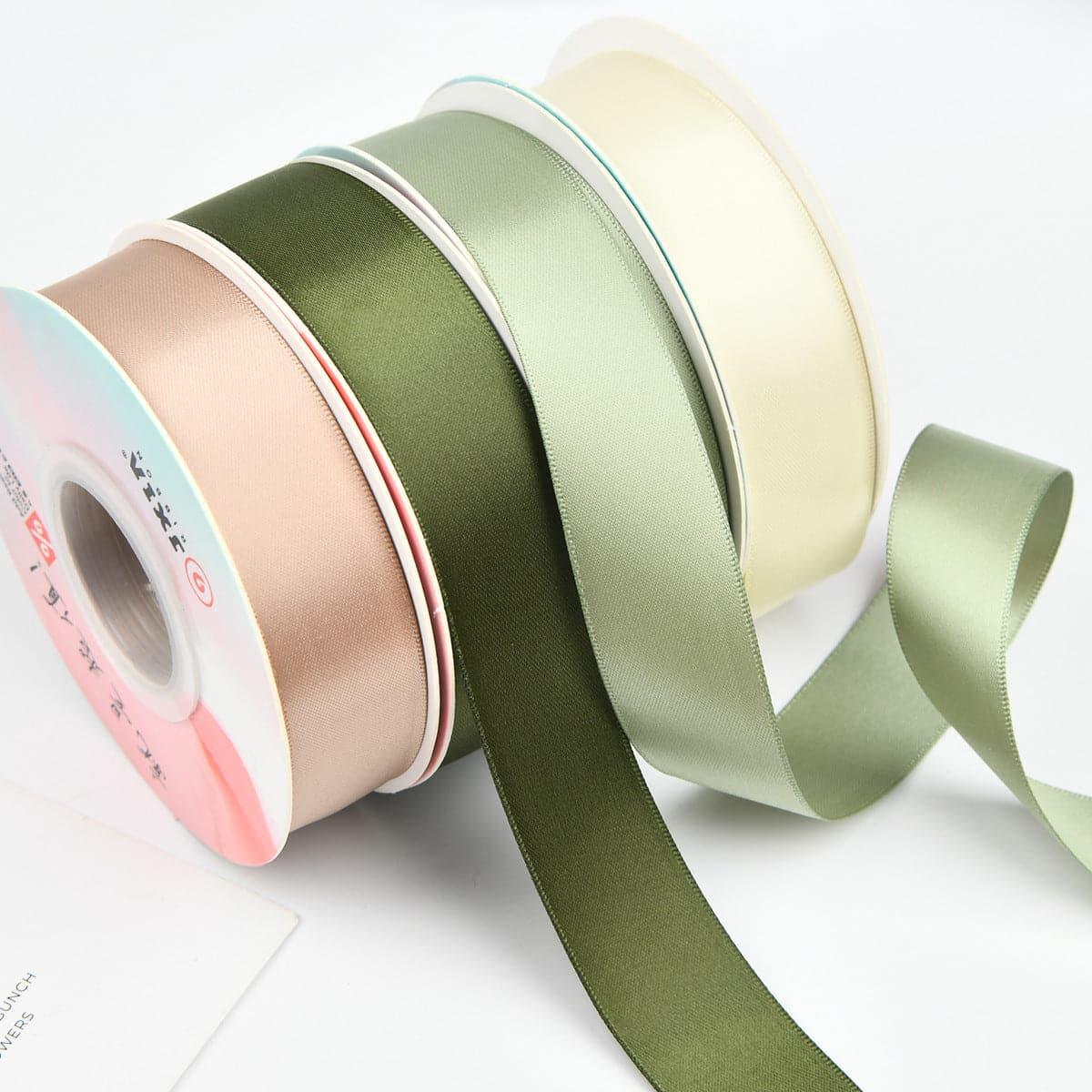 Double-Sided Solid Color Floral Ribbon,0.98 inch* 20yards - Huayi Flower Wraps