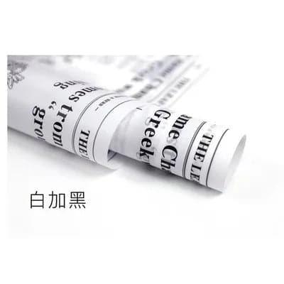 English Newspaper Matte Waterproof Flower Wrapping Paper,22.8*22.8 inch - 20 sheets - Huayi Flower Wraps