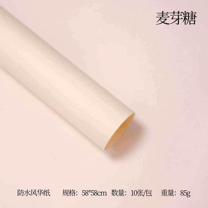 FengHua Solid Color Korean Waterproof Thickened,22.8*22.8 Inch-10 Sheets - Huayi Flower Wraps