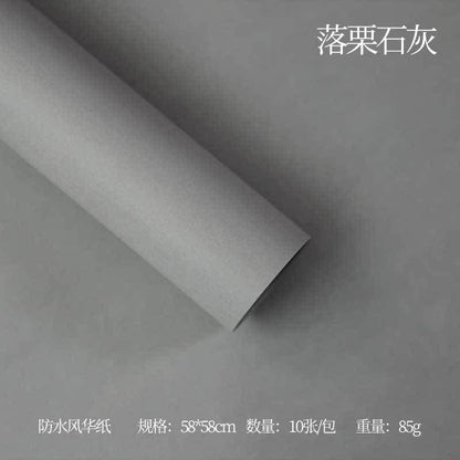 FengHua Solid Color Korean Waterproof Thickened,22.8*22.8 Inch-10 Sheets - Huayi Flower Wraps