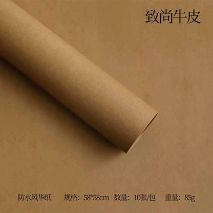 FengHua Solid Color Korean Waterproof Thickened,22.8*22.8 Inch-10 Sheets - Huayi Flower Wraps