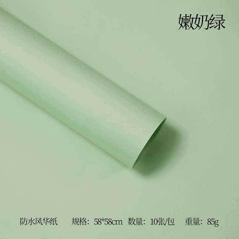 FengHua Solid Color Korean Waterproof Thickened,22.8*22.8 Inch-10 Sheets - Huayi Flower Wraps