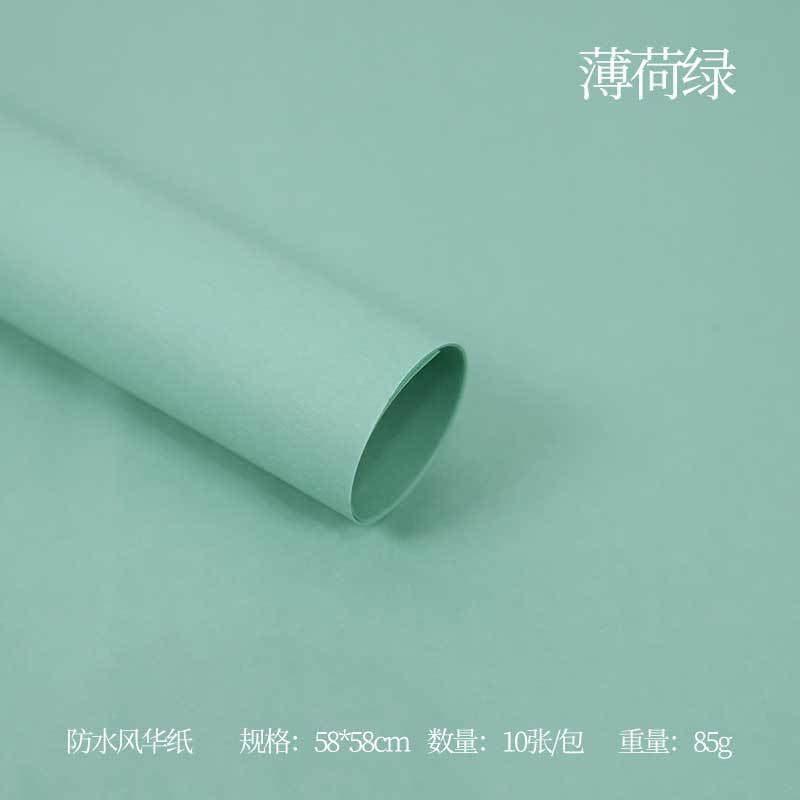 FengHua Solid Color Korean Waterproof Thickened,22.8*22.8 Inch-10 Sheets - Huayi Flower Wraps