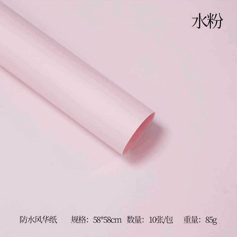 FengHua Solid Color Korean Waterproof Thickened,22.8*22.8 Inch-10 Sheets - Huayi Flower Wraps