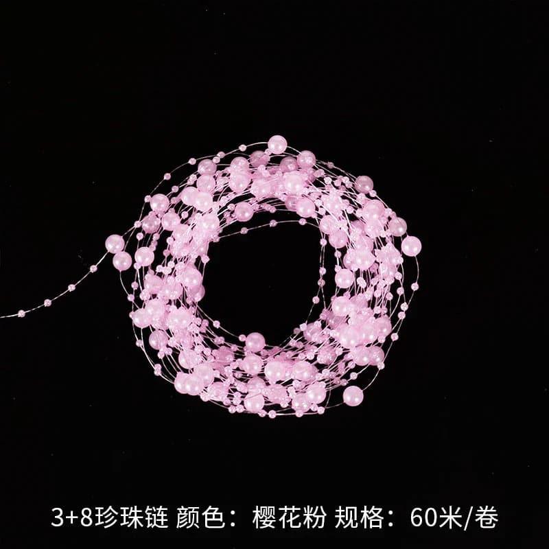 Floral Pearl Chain Bouquet Flower Packaging,1.6cm * 50 yards - Huayi Flower Wraps