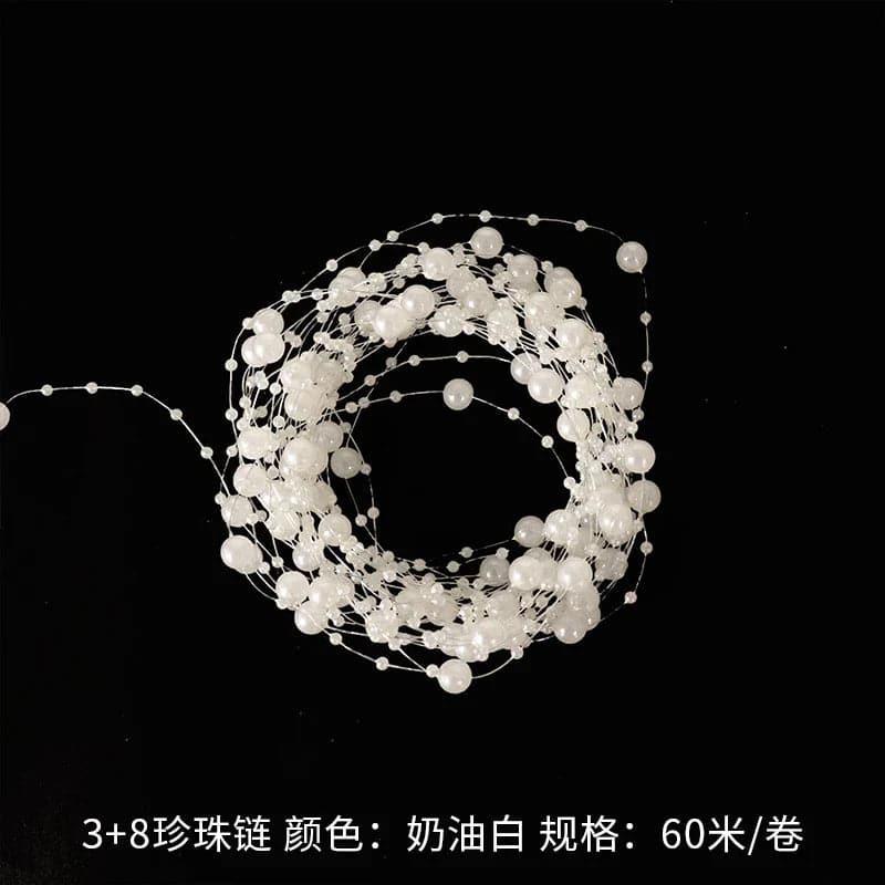 Floral Pearl Chain Bouquet Flower Packaging,1.6cm * 50 yards - Huayi Flower Wraps