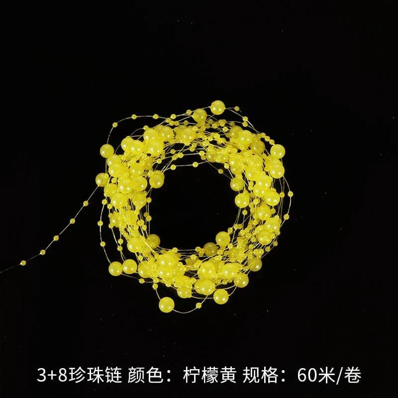 Floral Pearl Chain Bouquet Flower Packaging,1.6cm * 50 yards - Huayi Flower Wraps