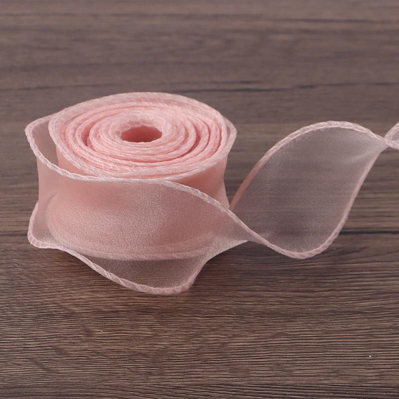 Floral Ribbon Flower Shop Bouquet Material Korean Version 4cm Wavy Ribbon Flower Gift Packaging - Huayi Flower Wraps