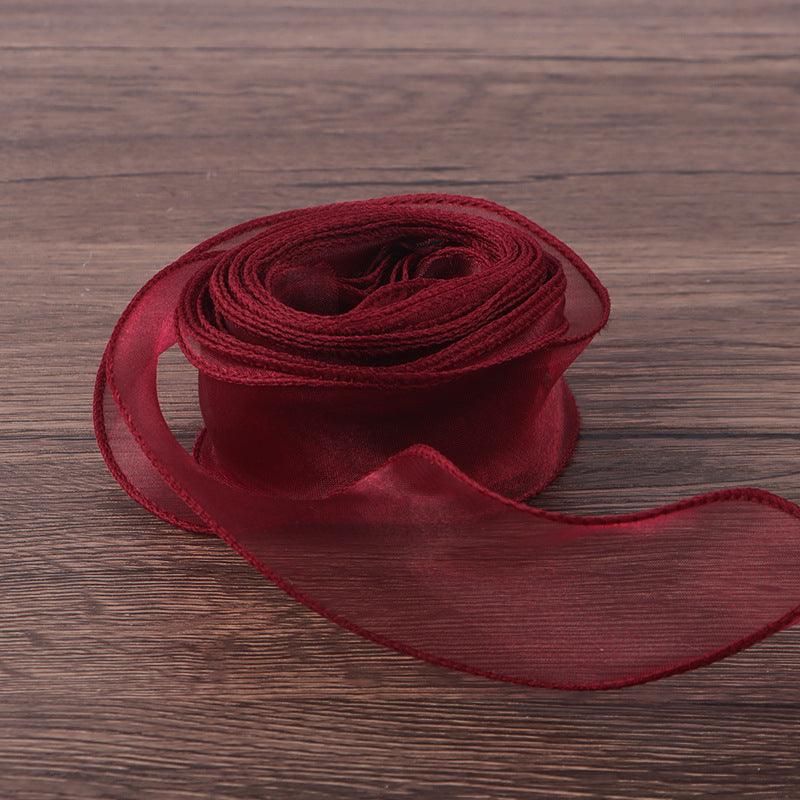 Floral Ribbon Flower Shop Bouquet Material Korean Version 4cm Wavy Ribbon Flower Gift Packaging - Huayi Flower Wraps