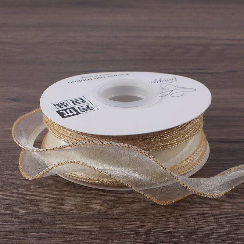 Floral Ribbon Flower Shop Bouquet Material Korean Version 4cm Wavy Ribbon Flower Gift Packaging - Huayi Flower Wraps