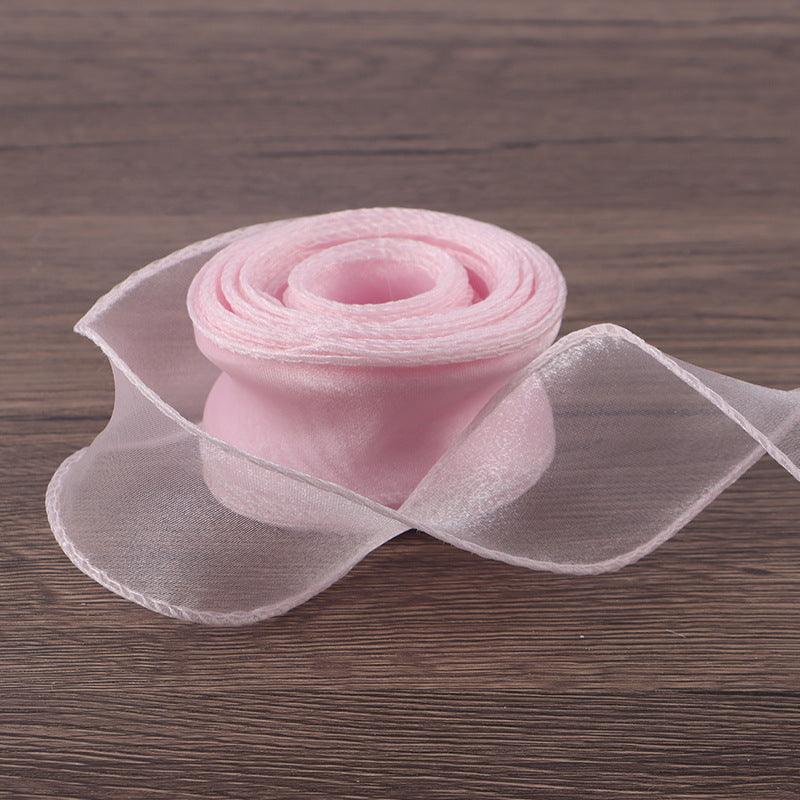 Floral Ribbon Flower Shop Bouquet Material Korean Version 4cm Wavy Ribbon Flower Gift Packaging - Huayi Flower Wraps