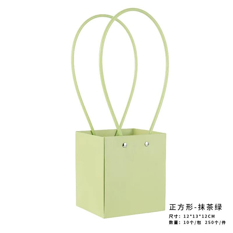 Flower Bag Party Gift Box Bouquet Hand Bag Macaron Color Kraft Paper Bag Diy - Huayi Flower Wraps