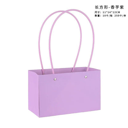 Flower Bag Party Gift Box Bouquet Hand Bag Macaron Color Kraft Paper Bag Diy - Huayi Flower Wraps