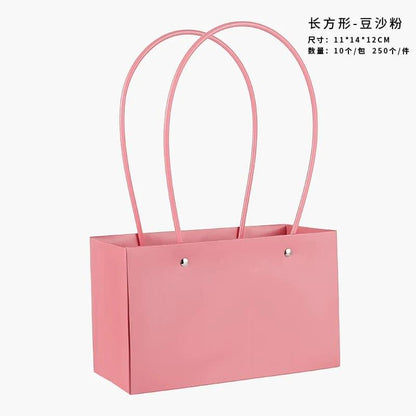 Flower Bag Party Gift Box Bouquet Hand Bag Macaron Color Kraft Paper Bag Diy - Huayi Flower Wraps