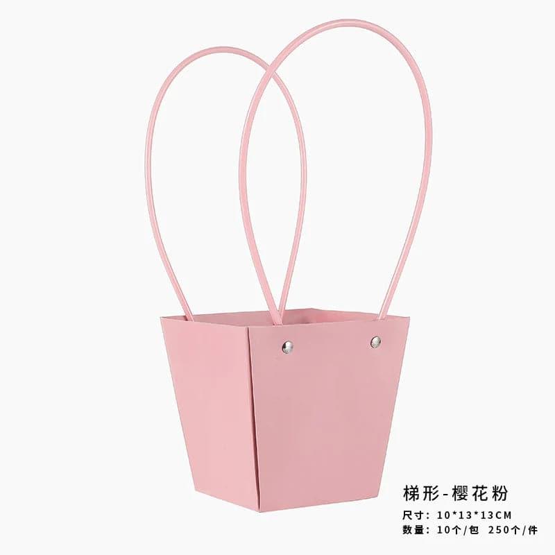 Flower Bag Party Gift Box Bouquet Hand Bag Macaron Color Kraft Paper Bag Diy - Huayi Flower Wraps