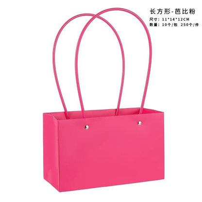 Flower Bag Party Gift Box Bouquet Hand Bag Macaron Color Kraft Paper Bag Diy - Huayi Flower Wraps