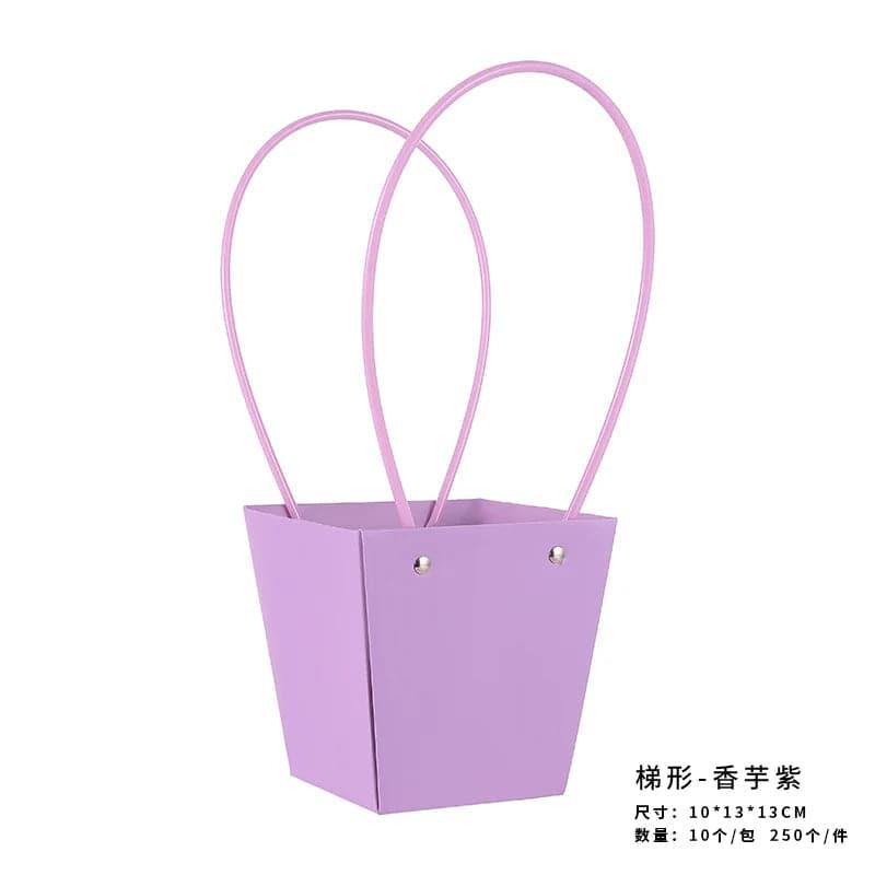 Flower Bag Party Gift Box Bouquet Hand Bag Macaron Color Kraft Paper Bag Diy - Huayi Flower Wraps