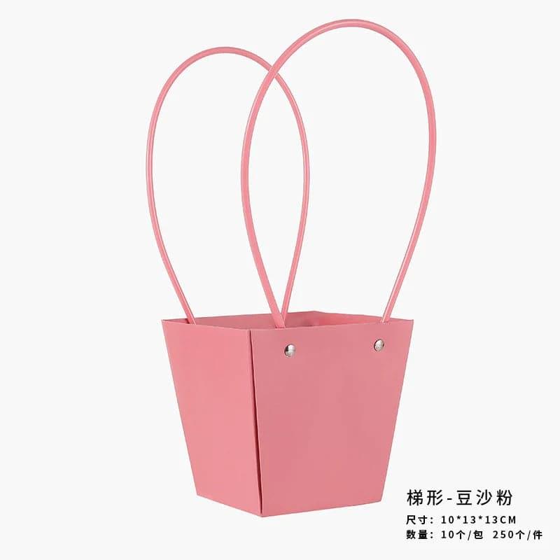 Flower Bag Party Gift Box Bouquet Hand Bag Macaron Color Kraft Paper Bag Diy - Huayi Flower Wraps