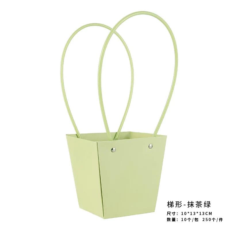 Flower Bag Party Gift Box Bouquet Hand Bag Macaron Color Kraft Paper Bag Diy - Huayi Flower Wraps