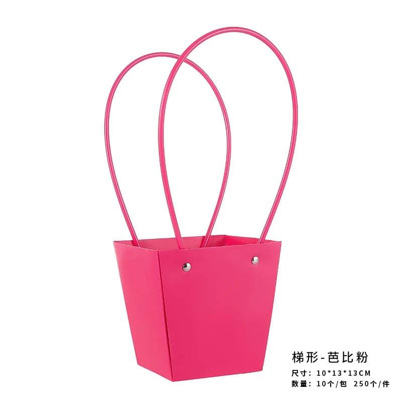 Flower Bag Party Gift Box Bouquet Hand Bag Macaron Color Kraft Paper Bag Diy - Huayi Flower Wraps