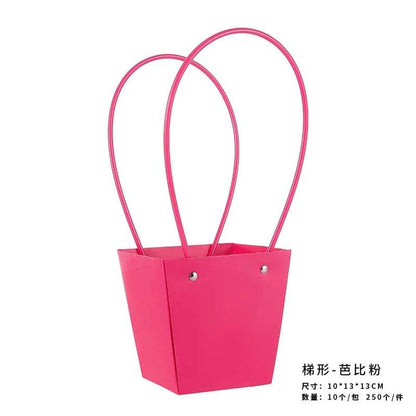 Flower Bag Party Gift Box Bouquet Hand Bag Macaron Color Kraft Paper Bag Diy - Huayi Flower Wraps