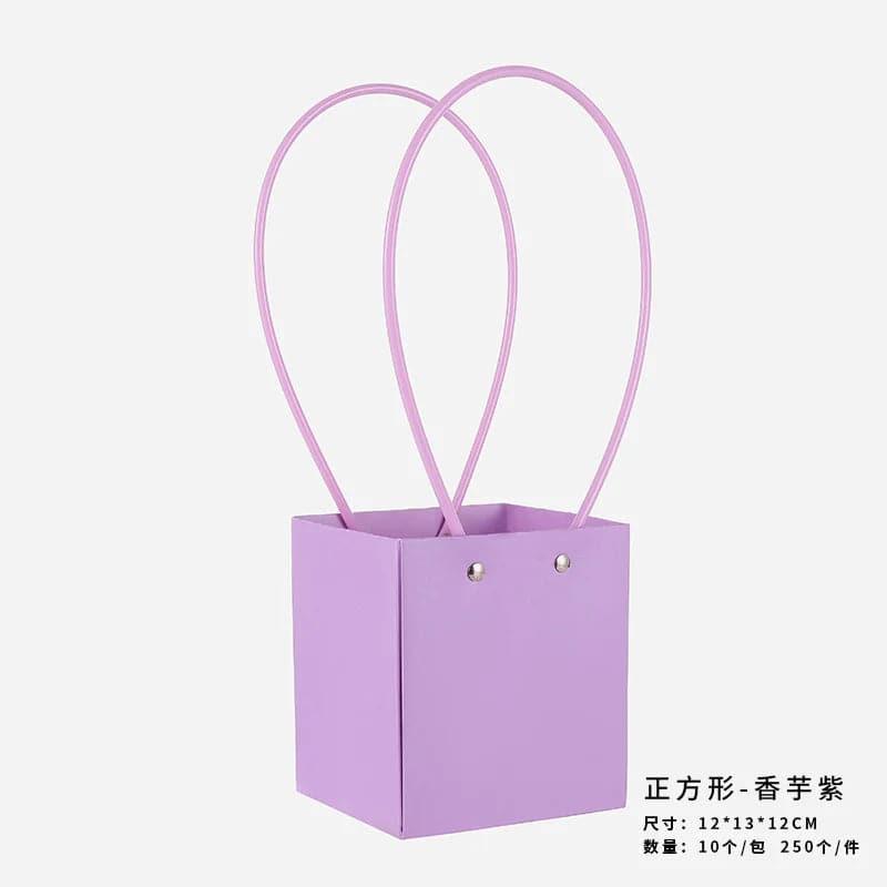 Flower Bag Party Gift Box Bouquet Hand Bag Macaron Color Kraft Paper Bag Diy - Huayi Flower Wraps