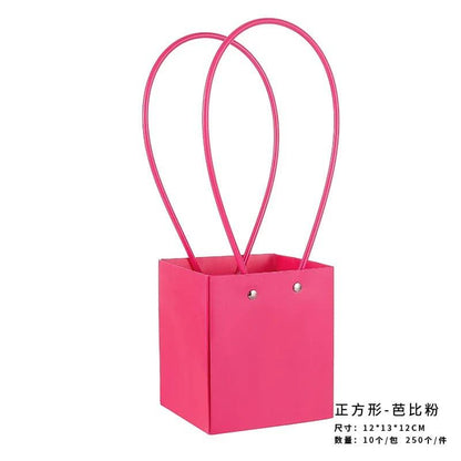 Flower Bag Party Gift Box Bouquet Hand Bag Macaron Color Kraft Paper Bag Diy - Huayi Flower Wraps