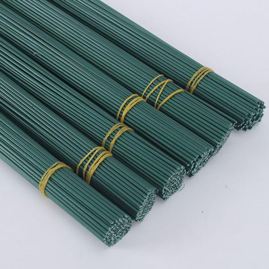 Flower Bouquet Packaging Material Green Wire Rose Artificial Flower Stem Soap Flower Stem Green Wire - Huayi Flower Wraps