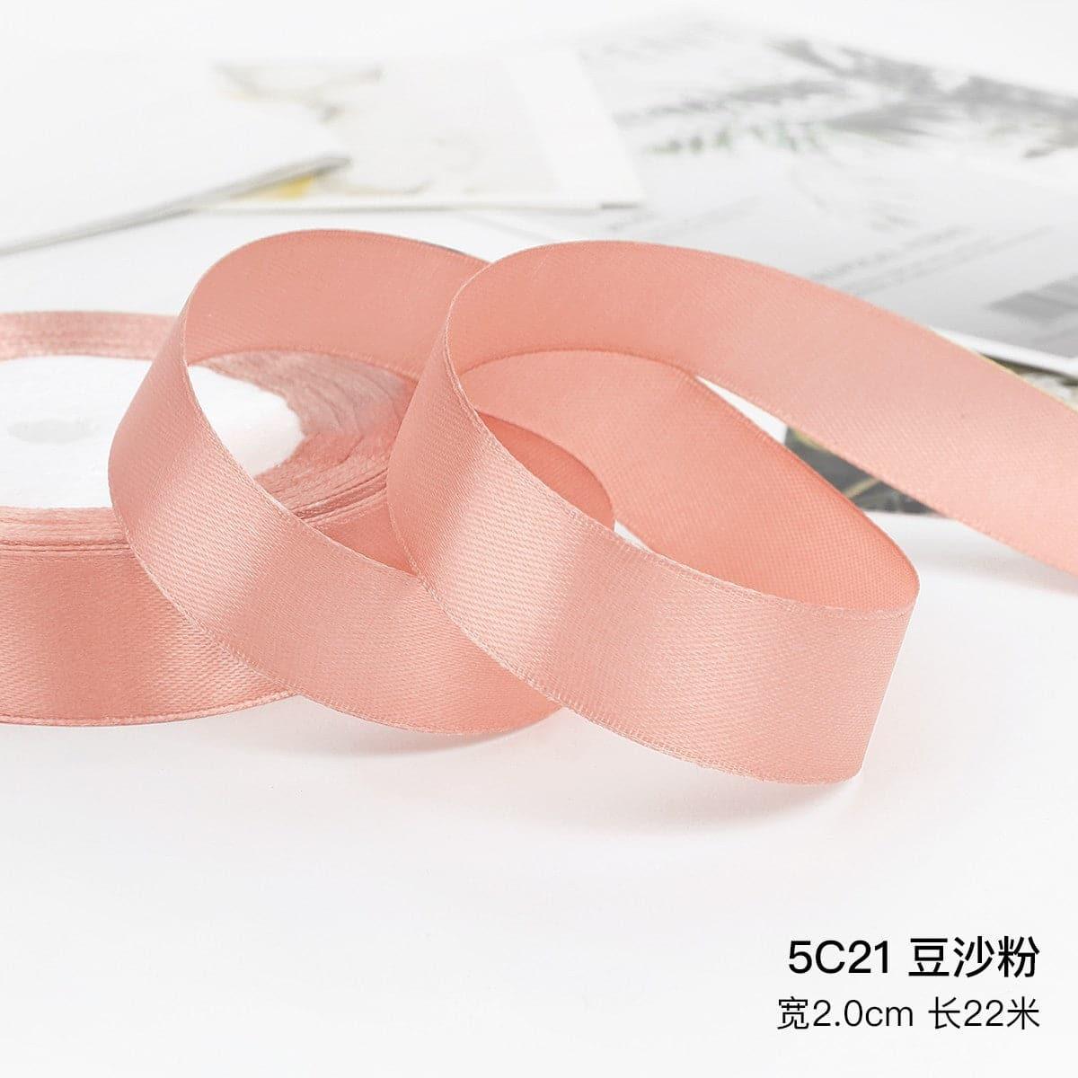 Flower Bouquet Solid Color Straps,0.78 inch*21.8 yards - Huayi Flower Wraps