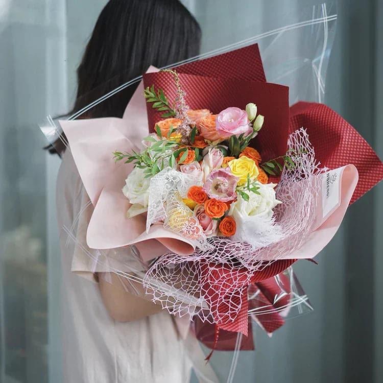 Flower Bouquet Wrapping Mesh Rolls,49cm*5 yard/Roll - Huayi Flower Wraps