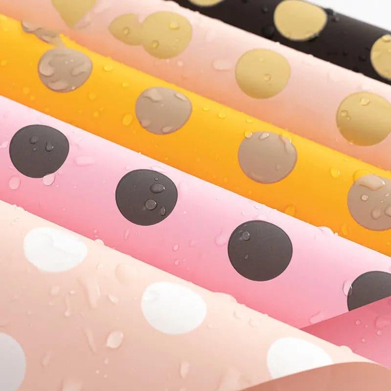 Flower Paper Double Sided Colorful Paper Dots,22.8*22.8 Inch-20 Sheets - Huayi Flower Wraps