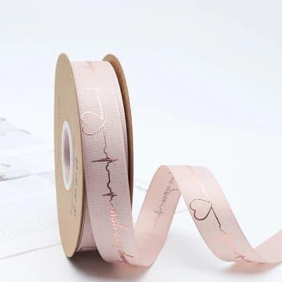 Flower Wrap Ribbon Bronzed Thread Ribbon Heart Cake Gift Box Ribbon Bouquet,2.5cm * 50yards - Huayi Flower Wraps